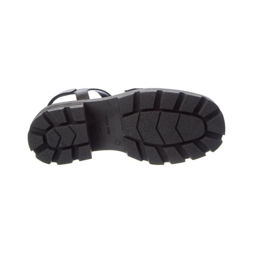 Sergio Rossi Twenty Buckle Leather Sandal, Black - Picture 4 of 5